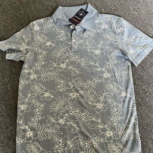 Men's Half-sleeve t shirt Cotton Luxury Short-sleeved T-shirt leave pattern